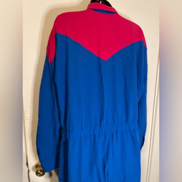 VINTAGE Colorful Women's Jumpsuit SIZE 14 Susan Christopher California - Picture 3 of 5